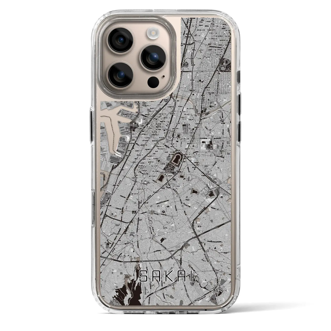 【堺(大阪府)】地図柄iPhoneケース(MagSafeタイプ)