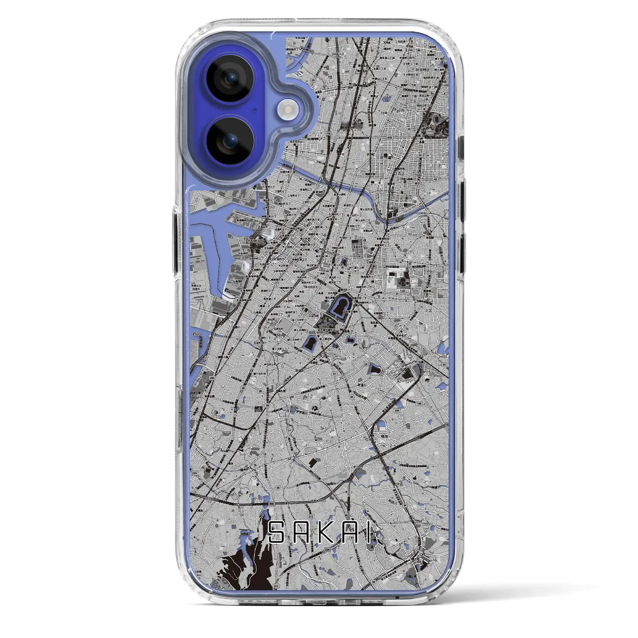 【堺(大阪府)】地図柄iPhoneケース(MagSafeタイプ)