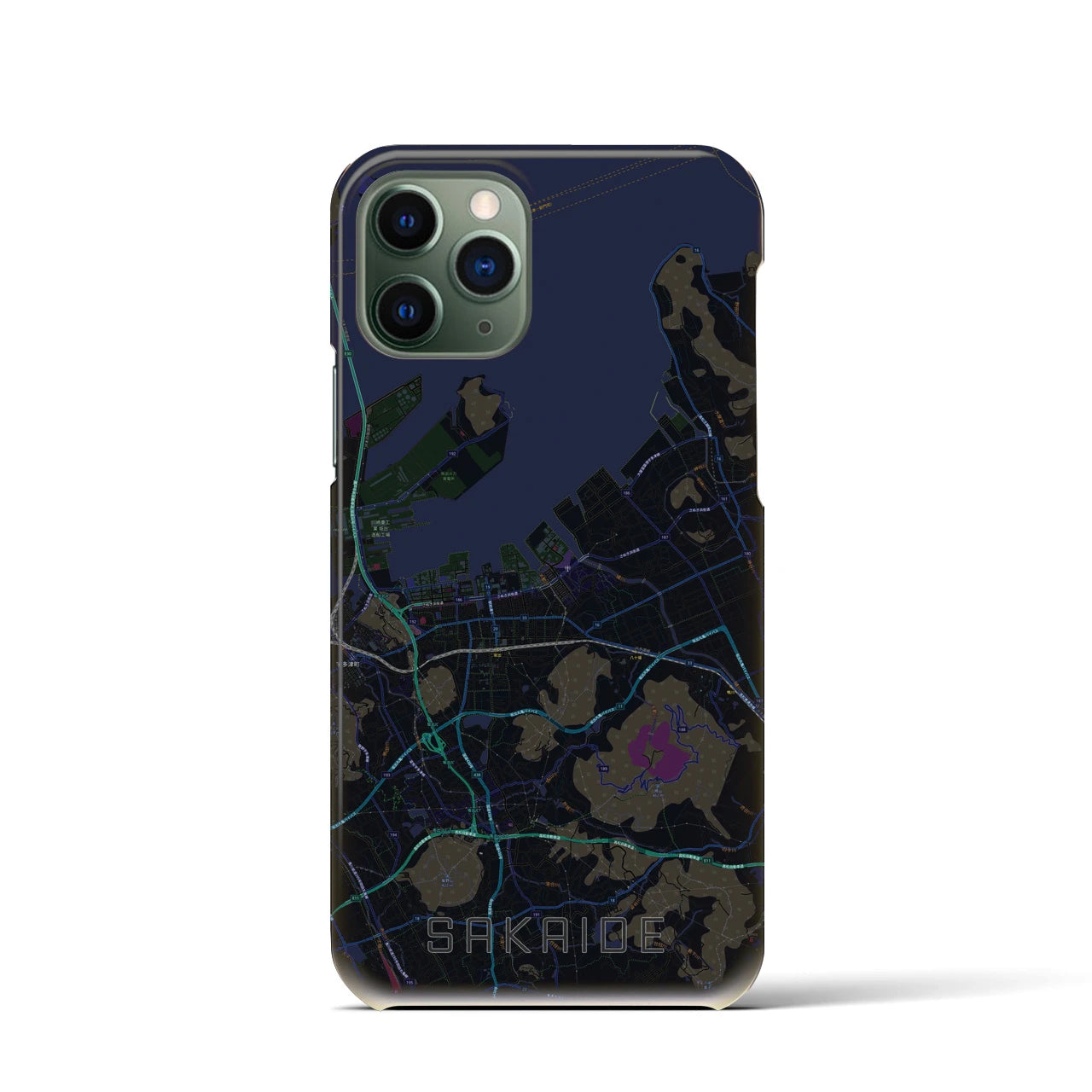 【坂出(香川県)】地図柄iPhoneケース(バックカバータイプ)