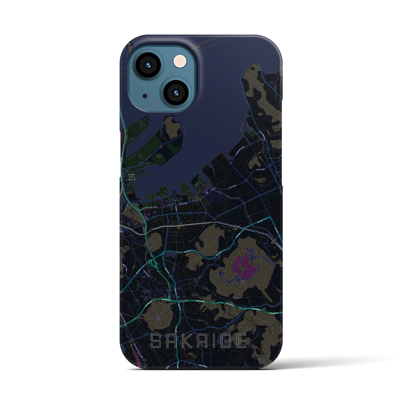 【坂出(香川県)】地図柄iPhoneケース(バックカバータイプ)