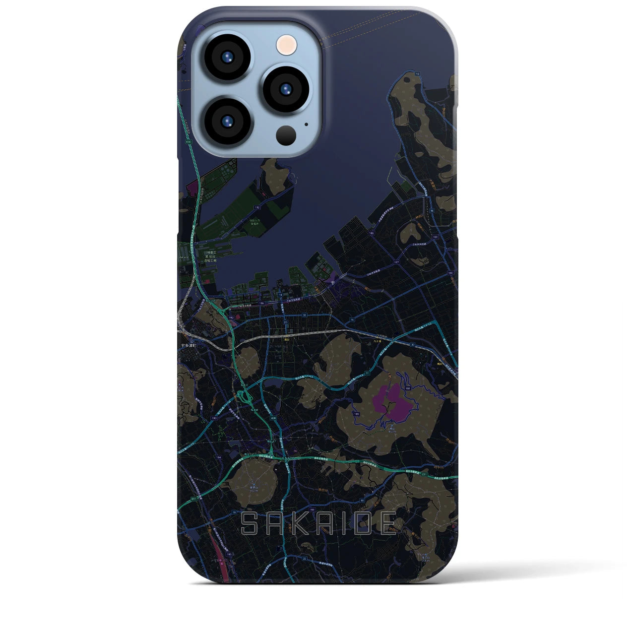 【坂出(香川県)】地図柄iPhoneケース(バックカバータイプ)