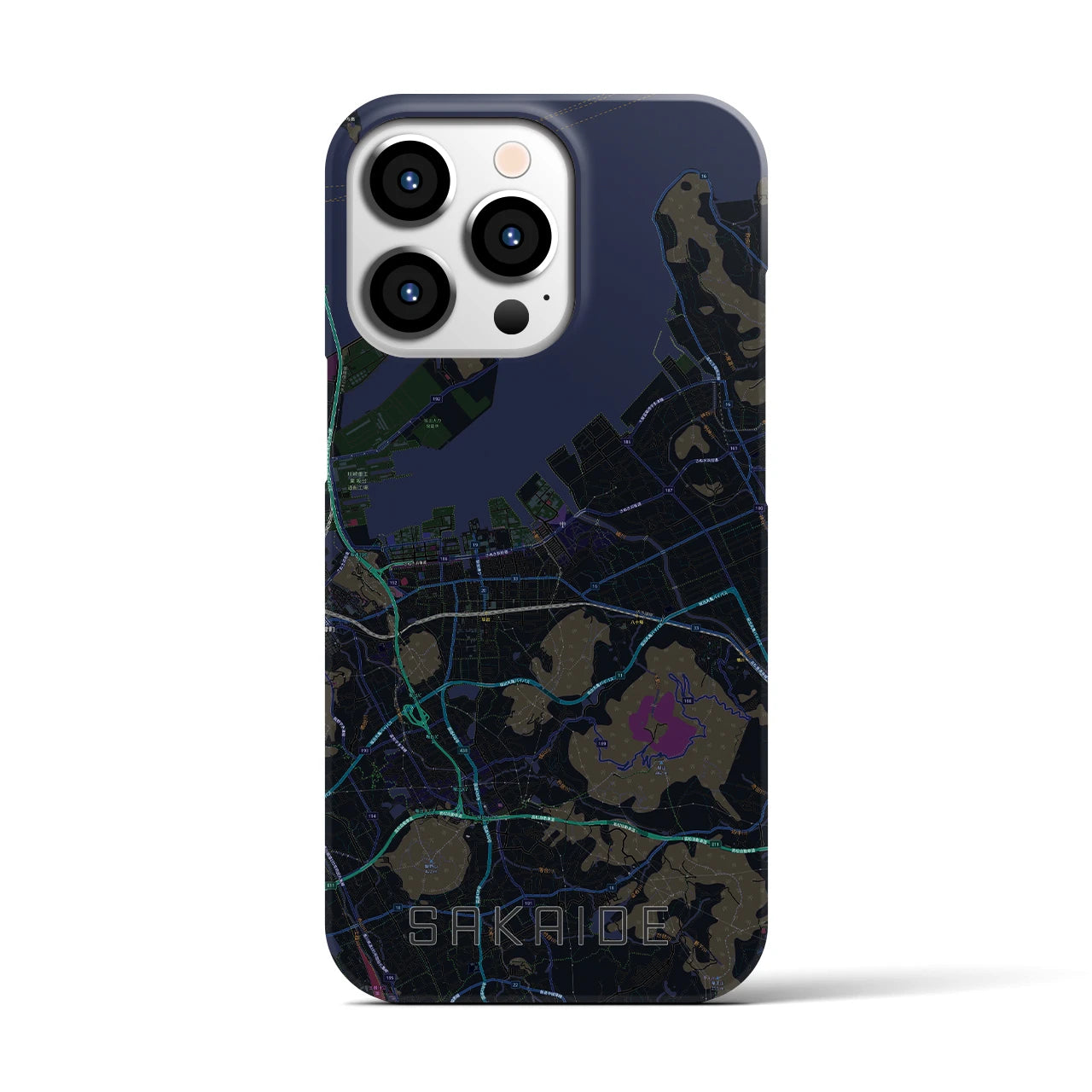 【坂出(香川県)】地図柄iPhoneケース(バックカバータイプ)
