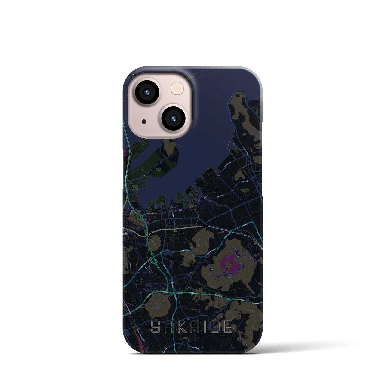 【坂出(香川県)】地図柄iPhoneケース(バックカバータイプ)