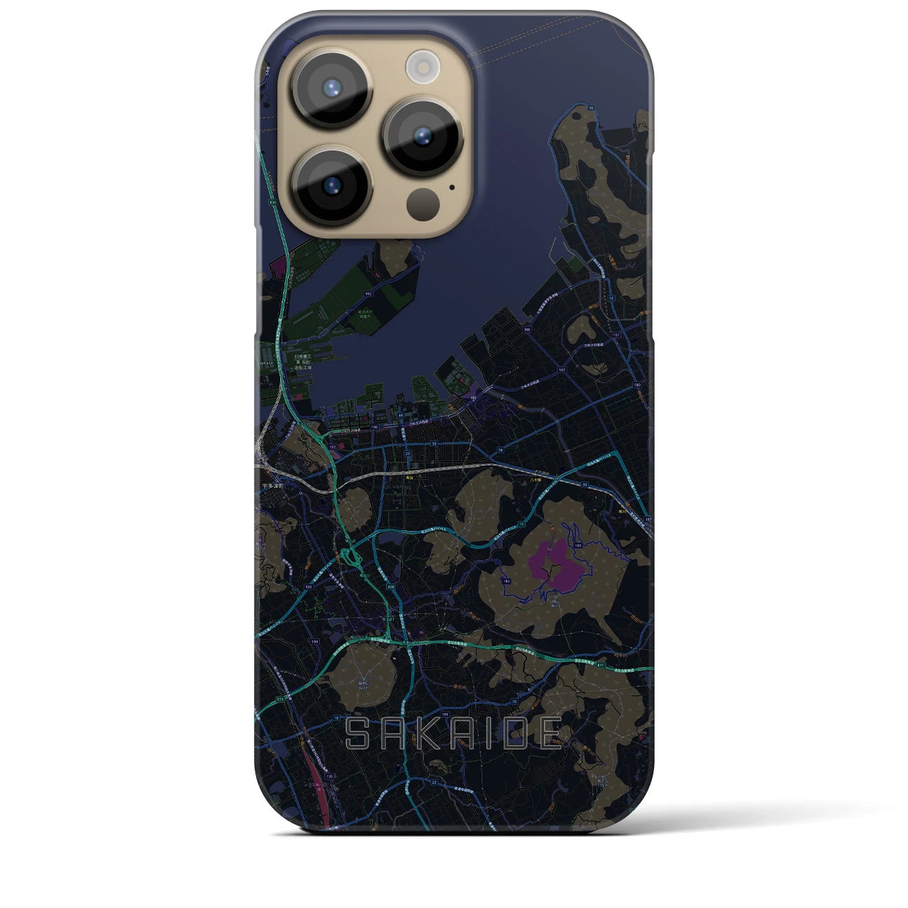 【坂出(香川県)】地図柄iPhoneケース(バックカバータイプ)