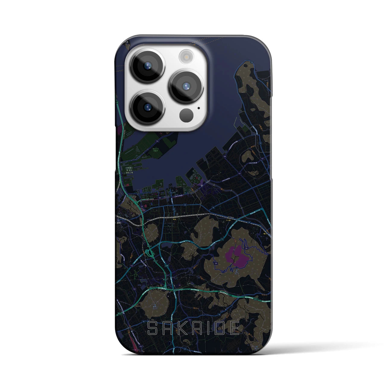 【坂出(香川県)】地図柄iPhoneケース(バックカバータイプ)