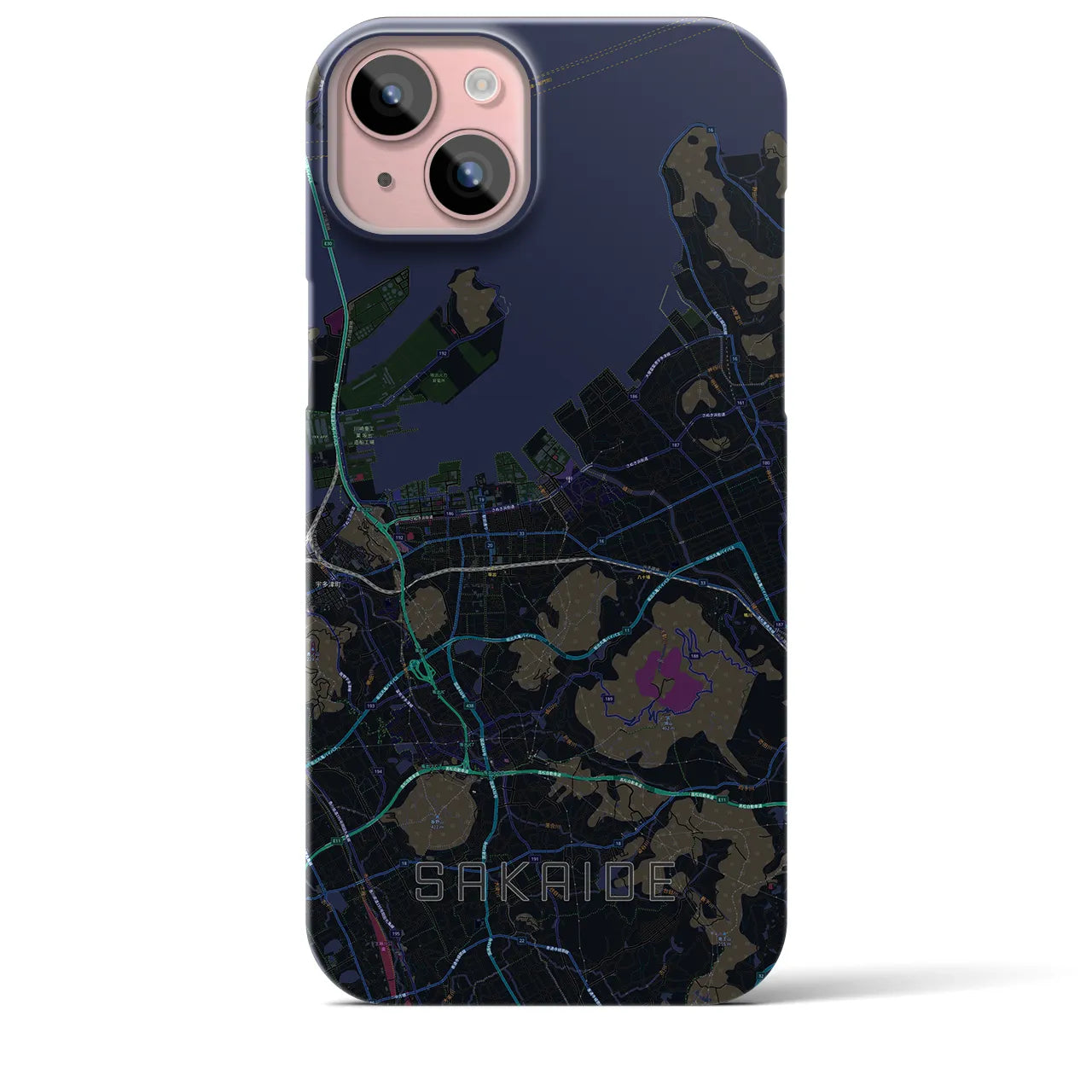 【坂出(香川県)】地図柄iPhoneケース(バックカバータイプ)