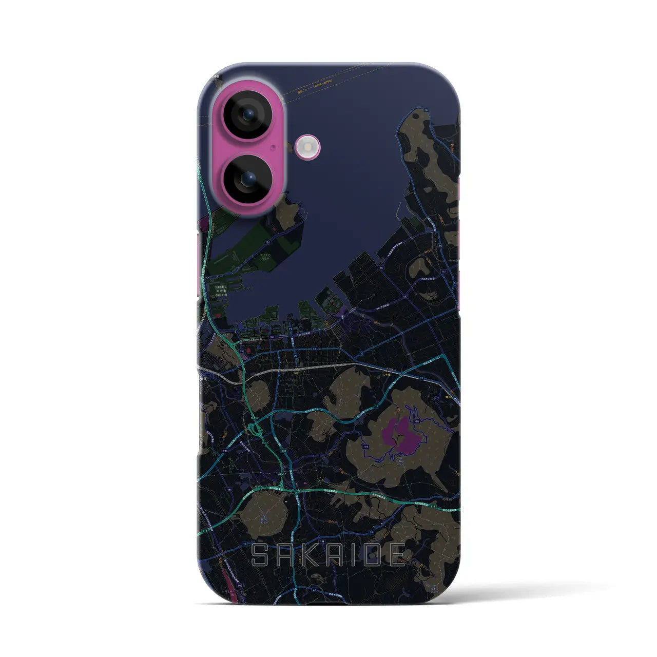 【坂出(香川県)】地図柄iPhoneケース(バックカバータイプ)