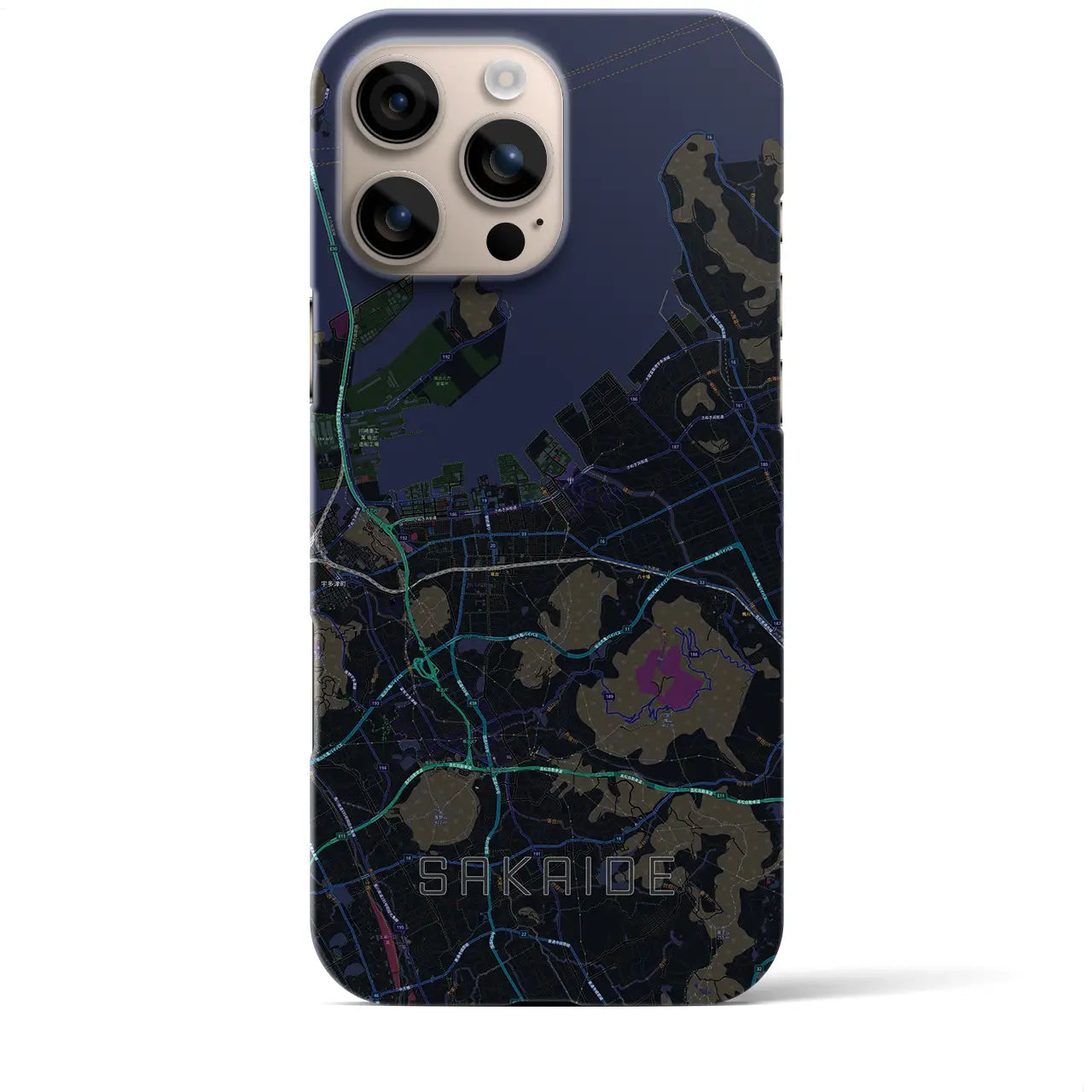 【坂出(香川県)】地図柄iPhoneケース(バックカバータイプ)