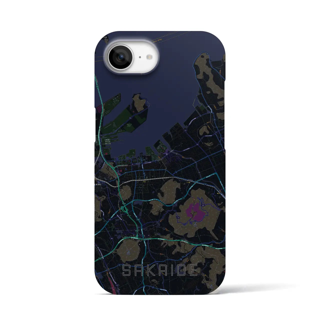 【坂出(香川県)】地図柄iPhoneケース(バックカバータイプ)