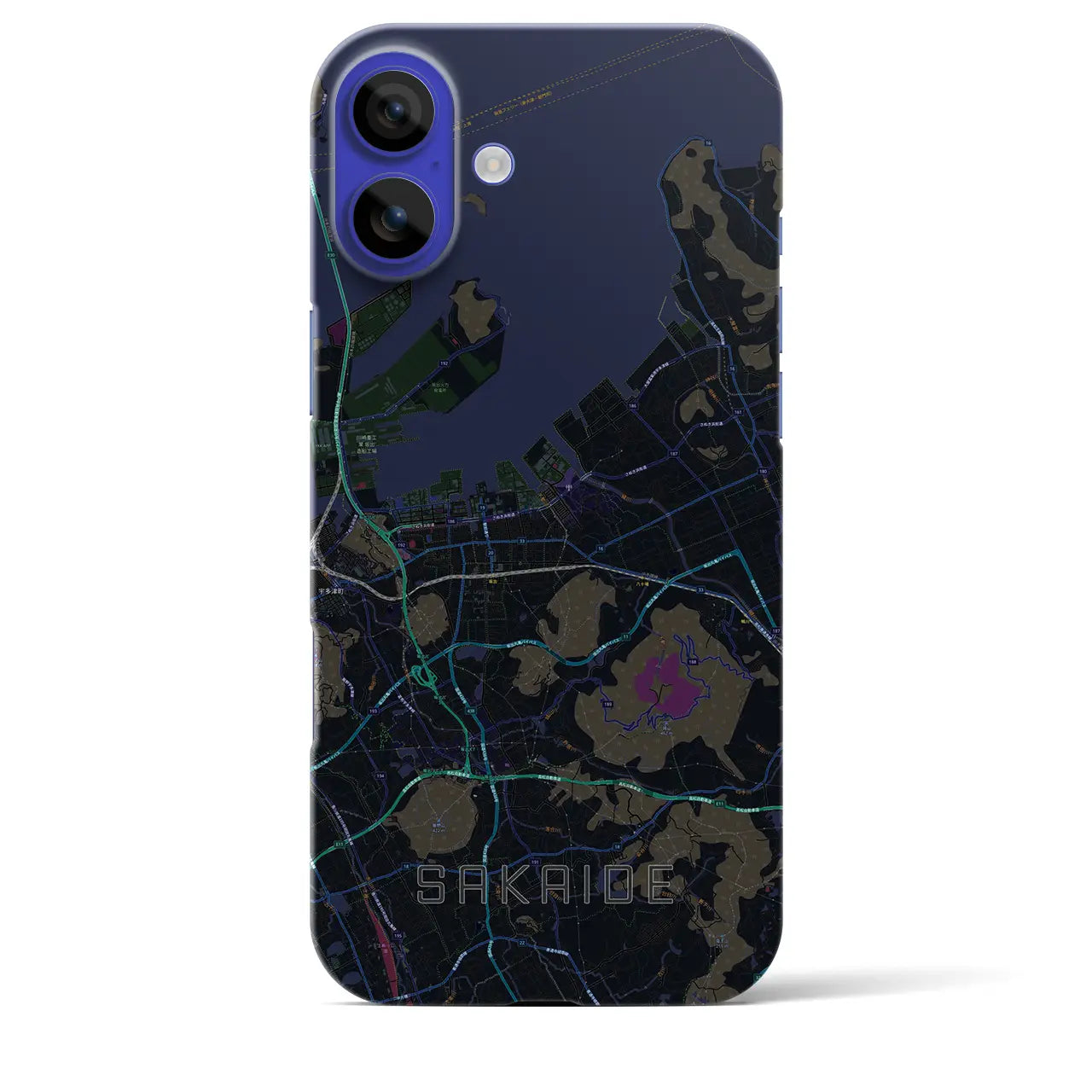 【坂出(香川県)】地図柄iPhoneケース(バックカバータイプ)