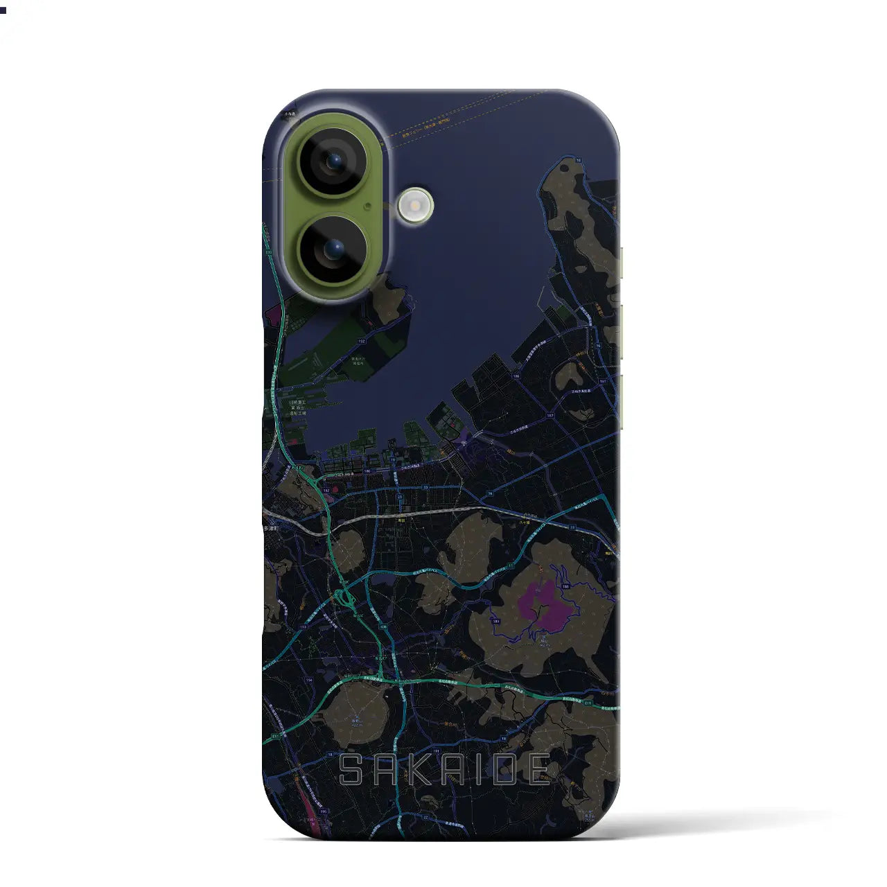 【坂出(香川県)】地図柄iPhoneケース(バックカバータイプ)