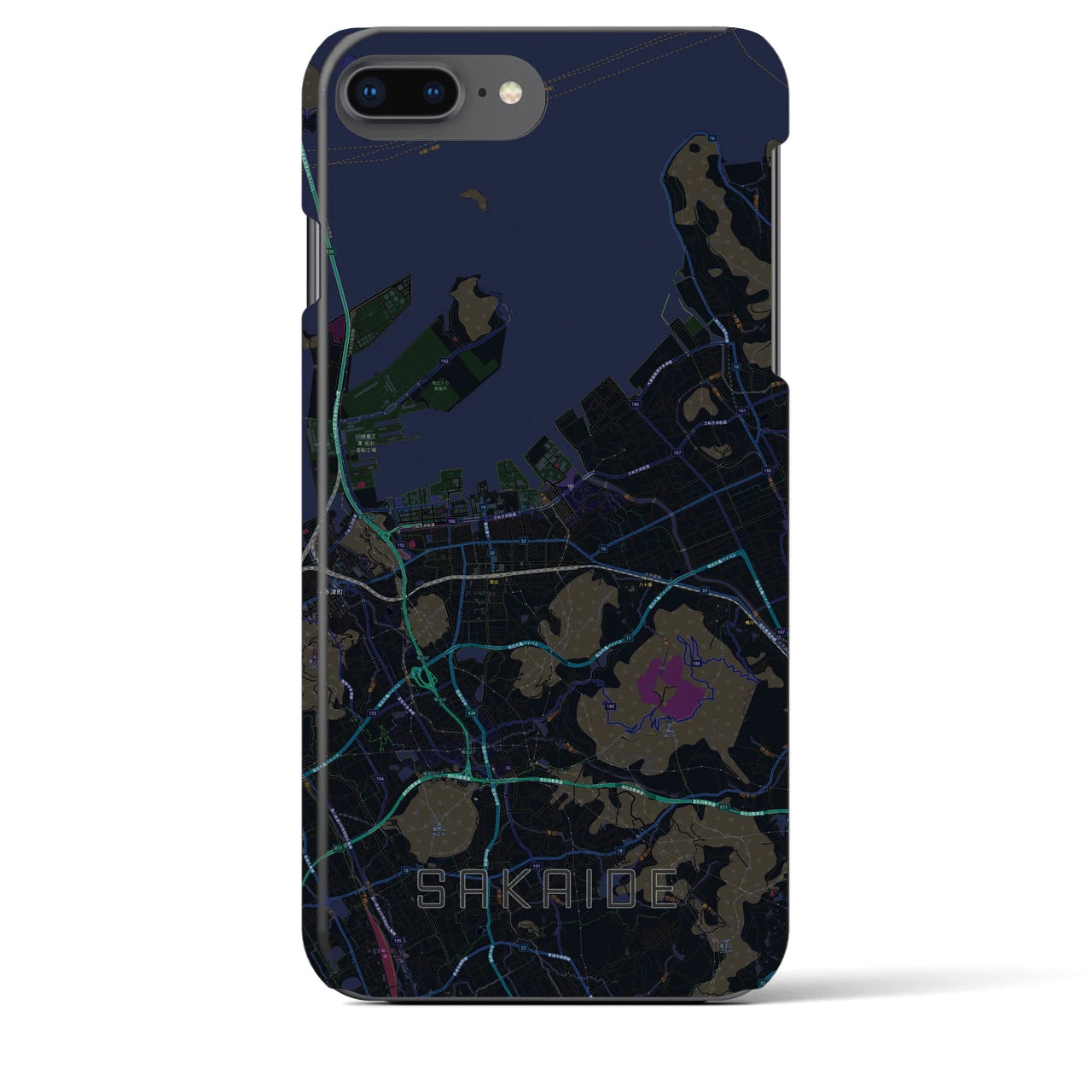【坂出(香川県)】地図柄iPhoneケース(バックカバータイプ)