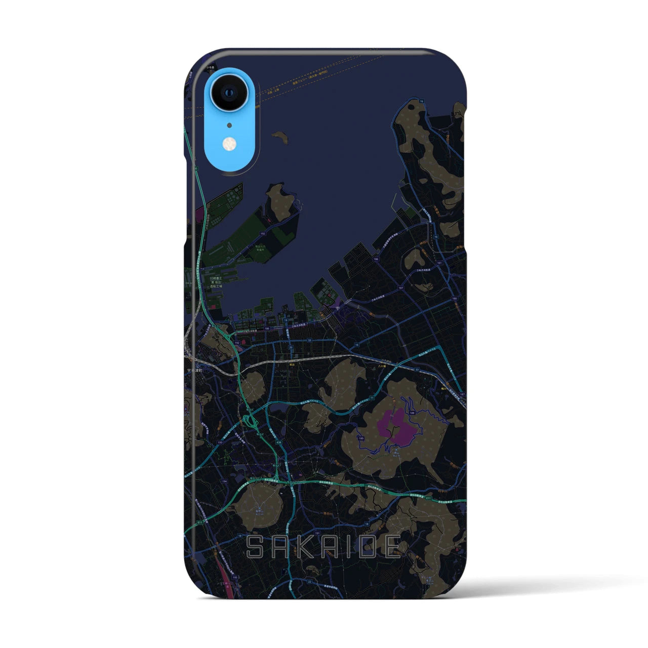 【坂出(香川県)】地図柄iPhoneケース(バックカバータイプ)