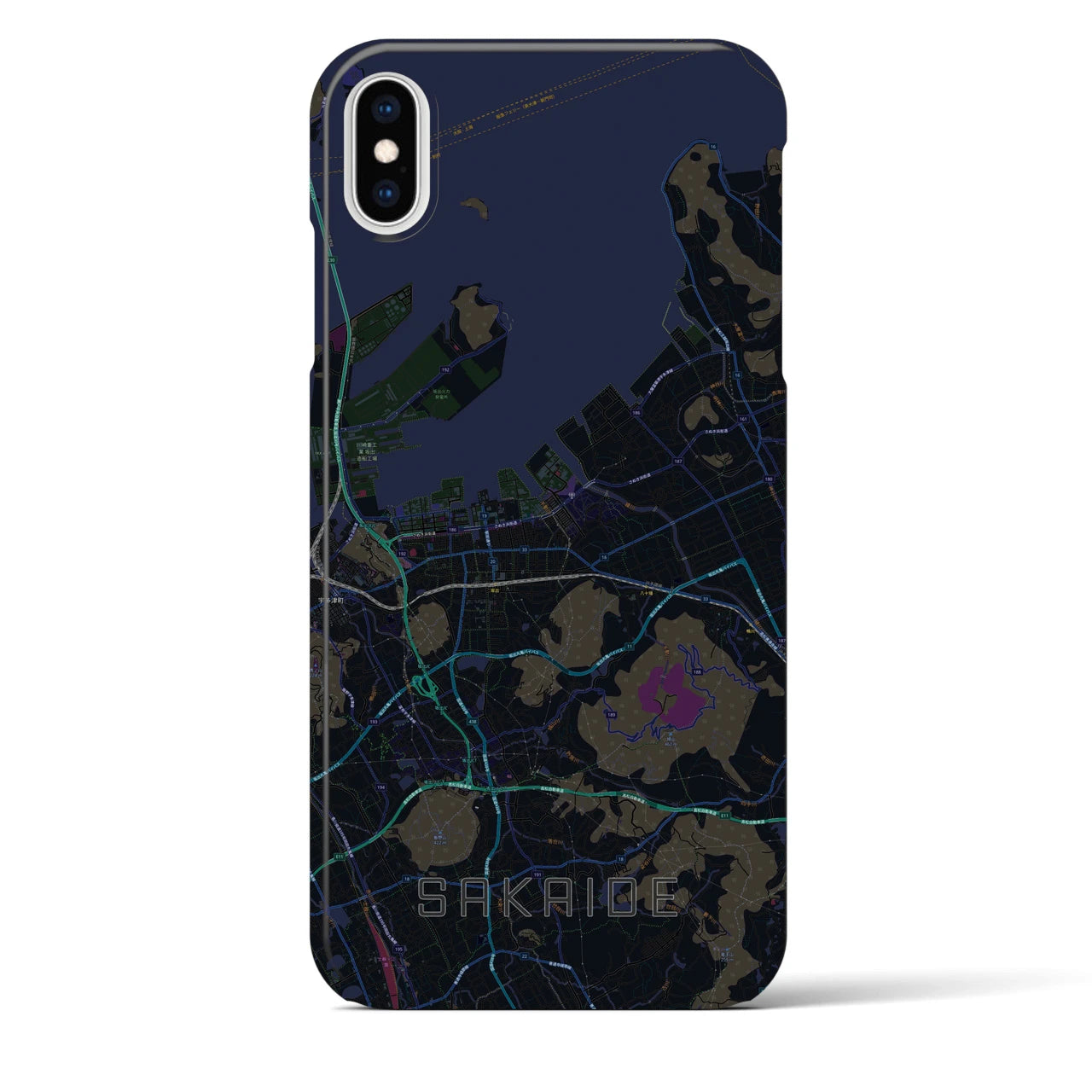 【坂出(香川県)】地図柄iPhoneケース(バックカバータイプ)