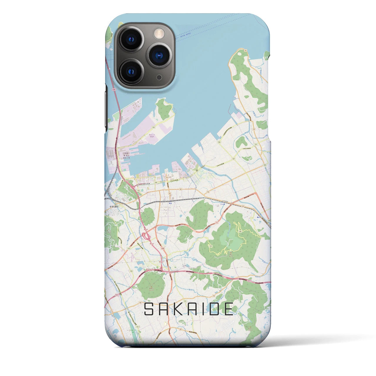 【坂出(香川県)】地図柄iPhoneケース(バックカバータイプ)
