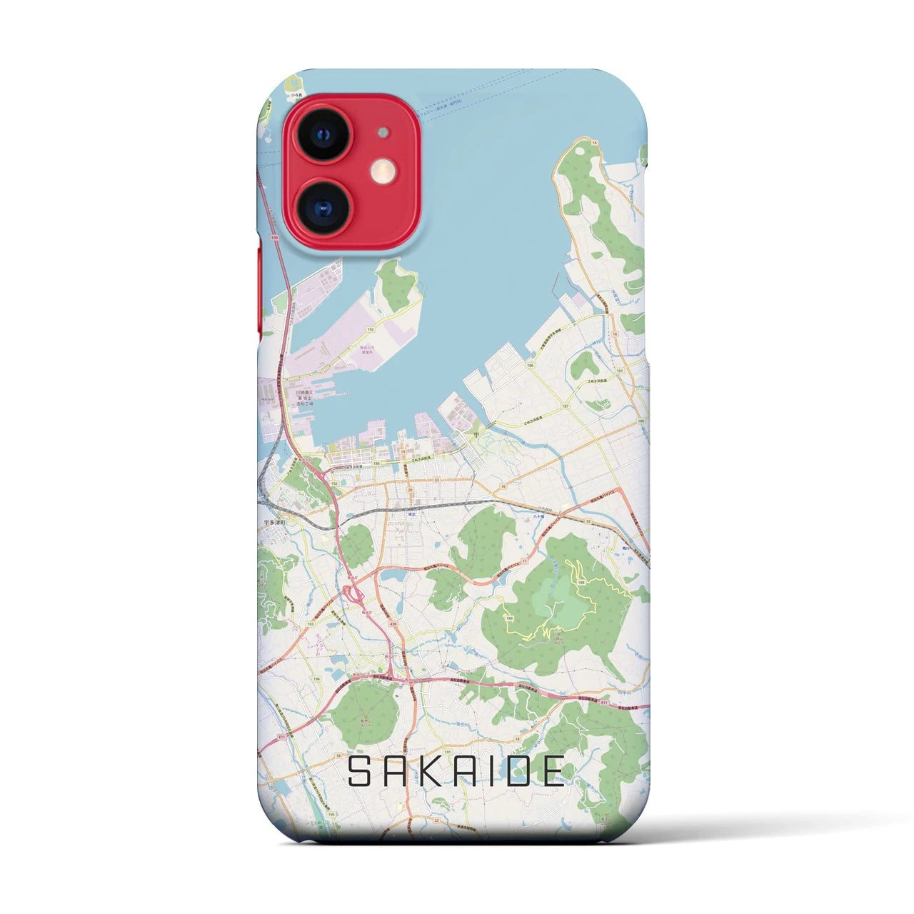 【坂出(香川県)】地図柄iPhoneケース(バックカバータイプ)