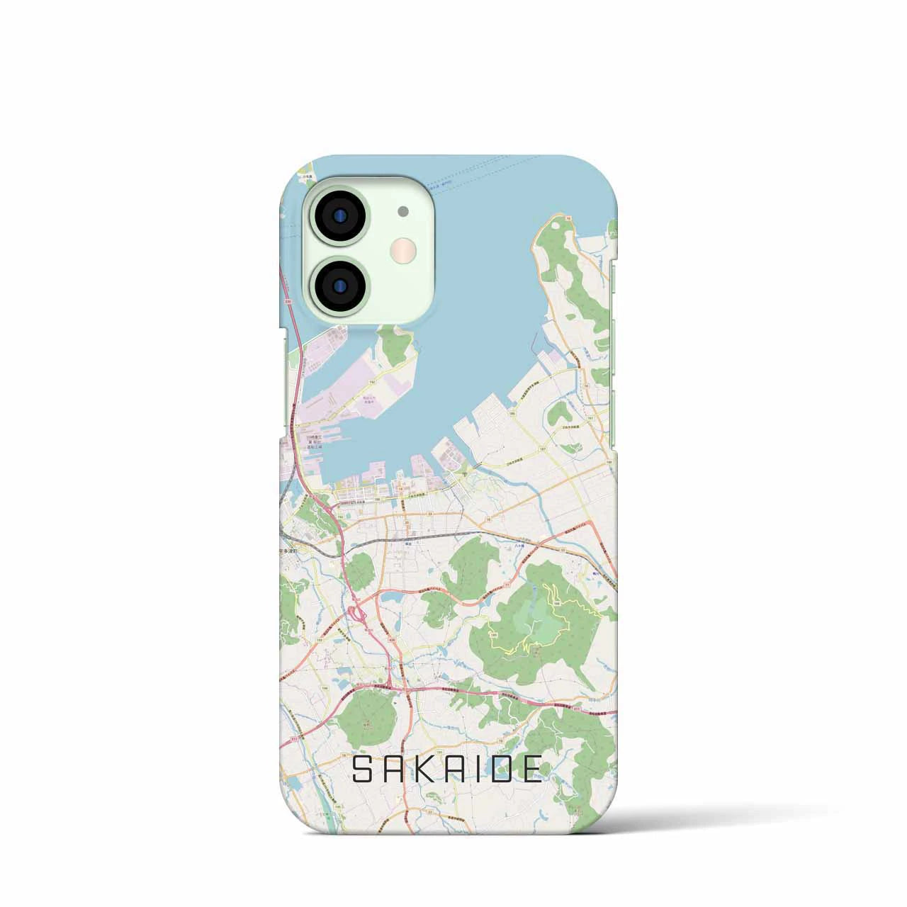 【坂出(香川県)】地図柄iPhoneケース(バックカバータイプ)