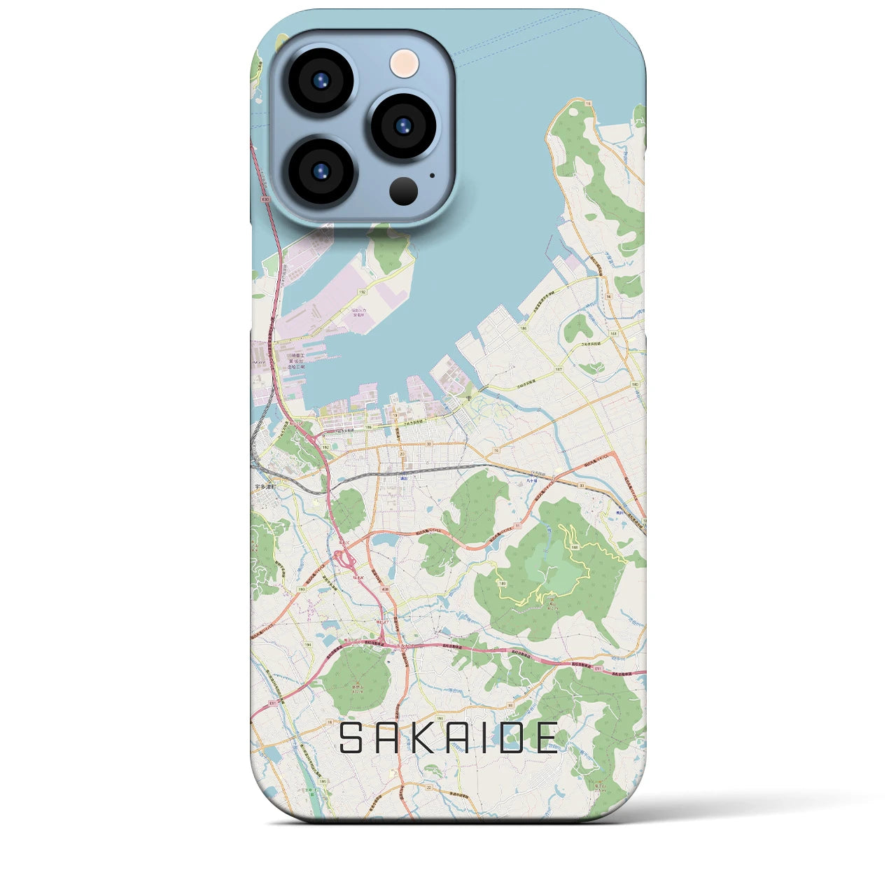 【坂出(香川県)】地図柄iPhoneケース(バックカバータイプ)