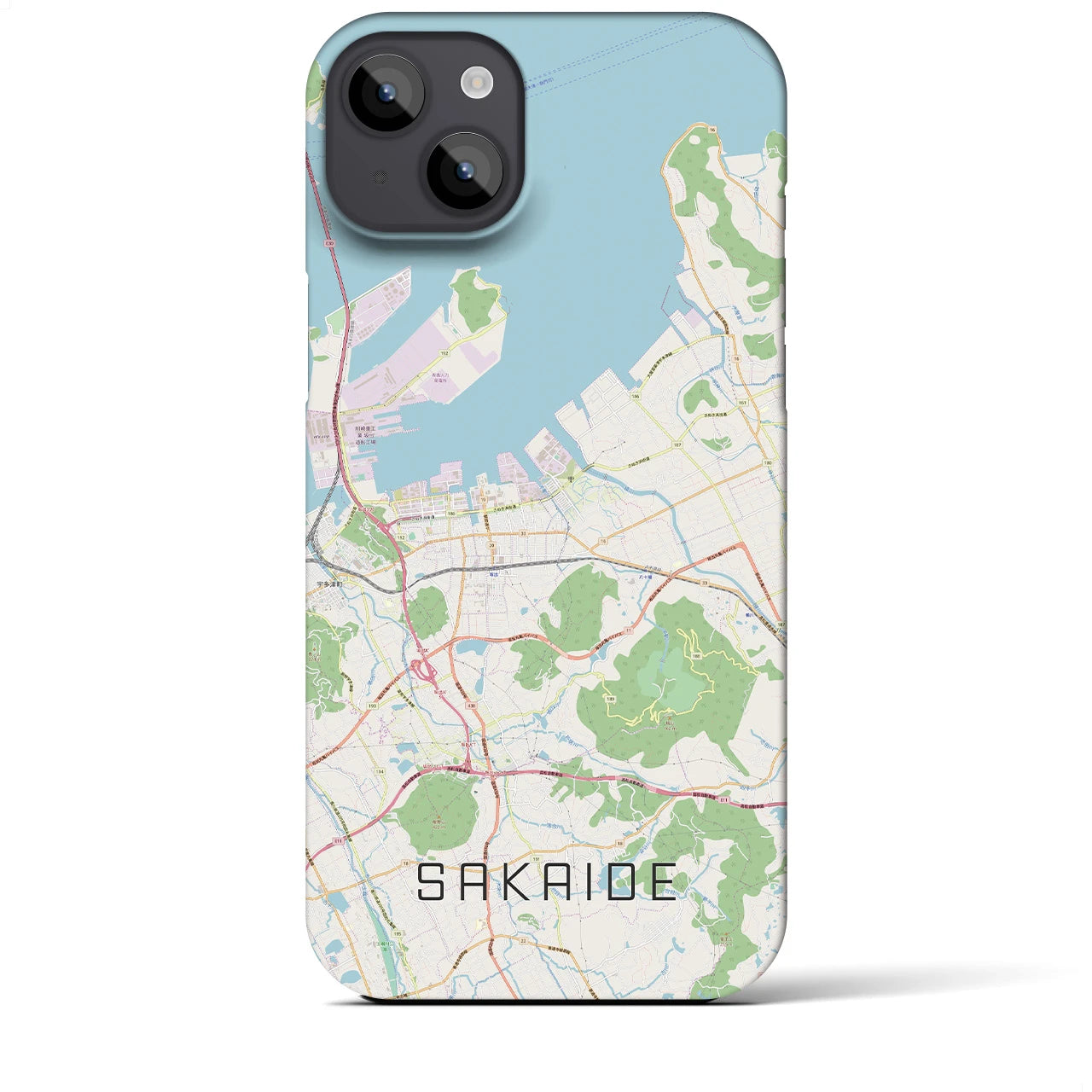 【坂出(香川県)】地図柄iPhoneケース(バックカバータイプ)