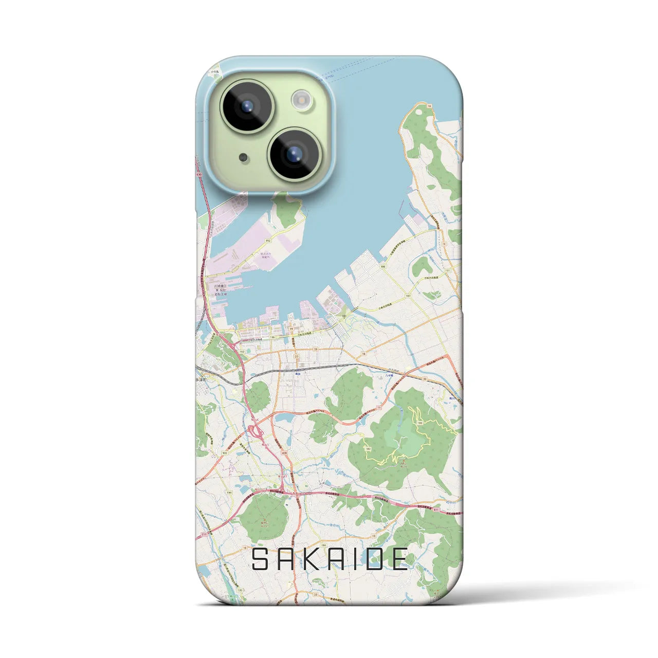 【坂出(香川県)】地図柄iPhoneケース(バックカバータイプ)