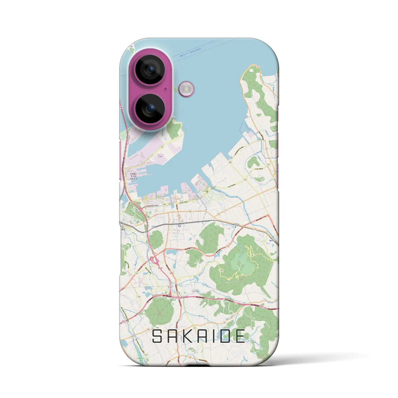 【坂出(香川県)】地図柄iPhoneケース(バックカバータイプ)
