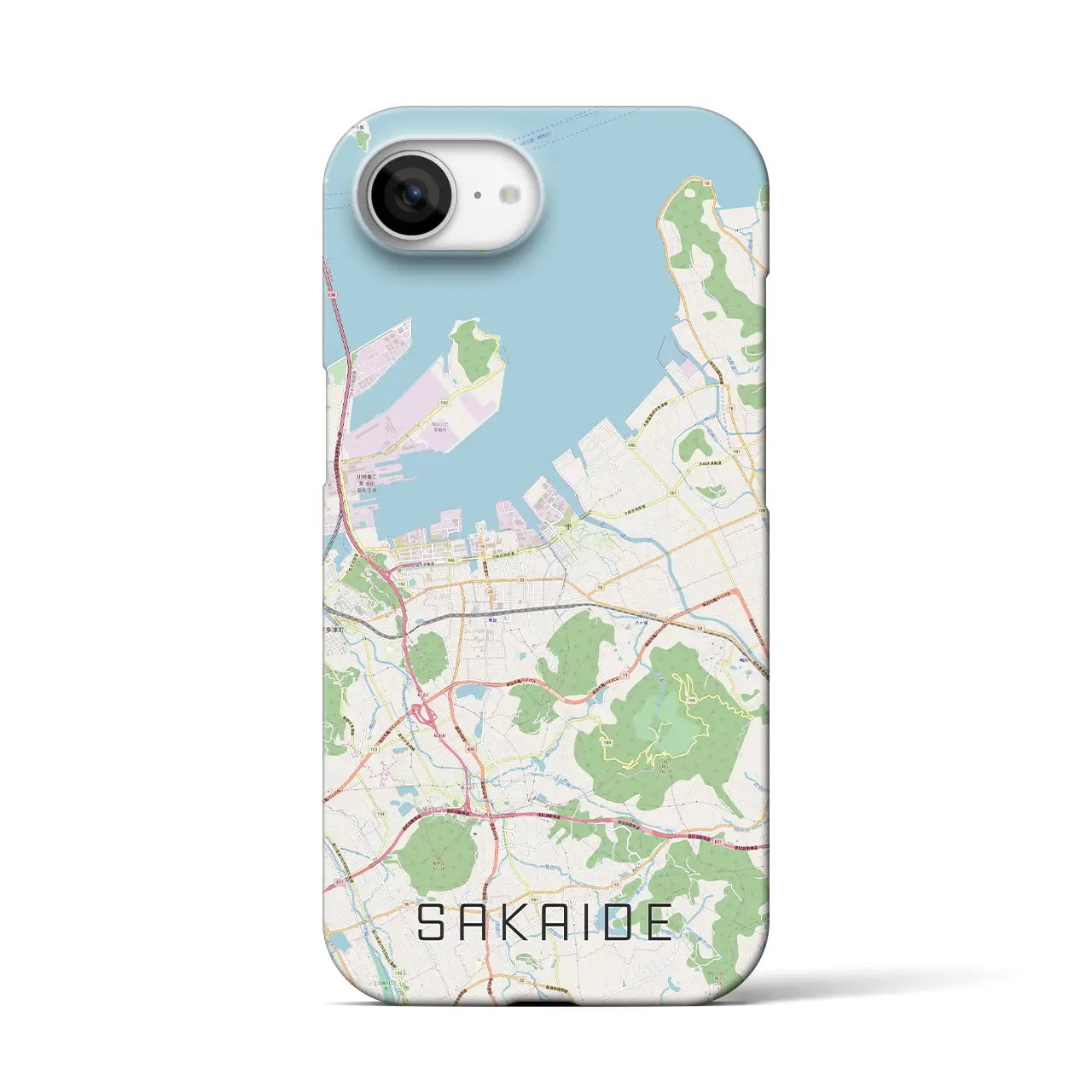 【坂出(香川県)】地図柄iPhoneケース(バックカバータイプ)