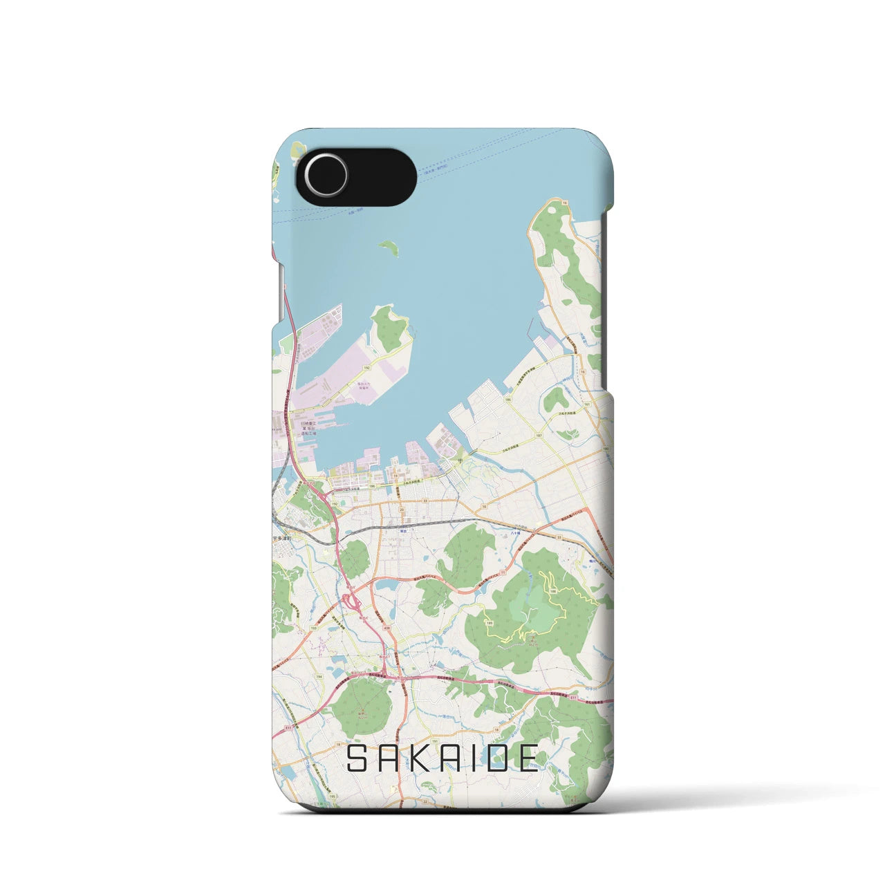 【坂出(香川県)】地図柄iPhoneケース(バックカバータイプ)