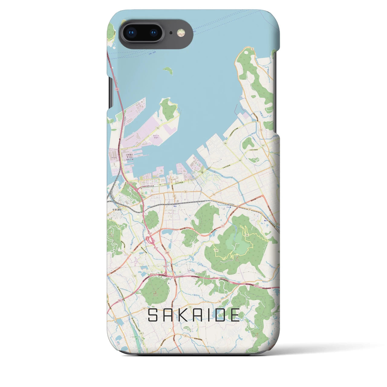 【坂出(香川県)】地図柄iPhoneケース(バックカバータイプ)