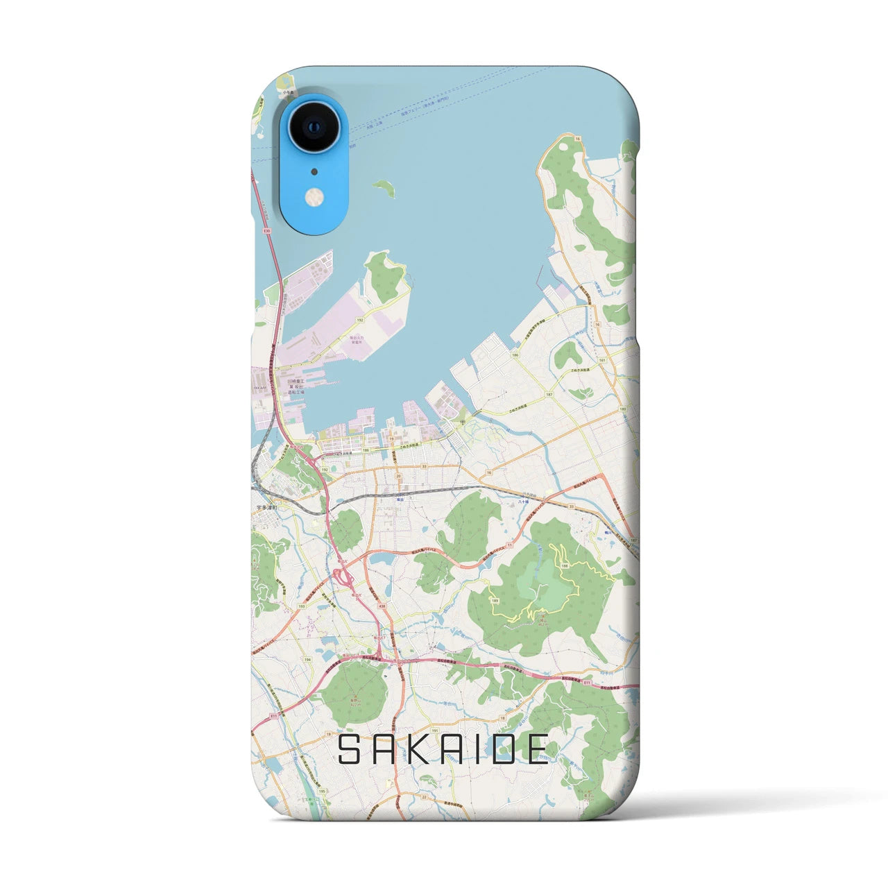 【坂出(香川県)】地図柄iPhoneケース(バックカバータイプ)