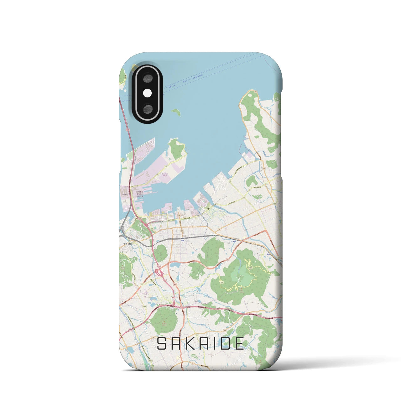 【坂出(香川県)】地図柄iPhoneケース(バックカバータイプ)