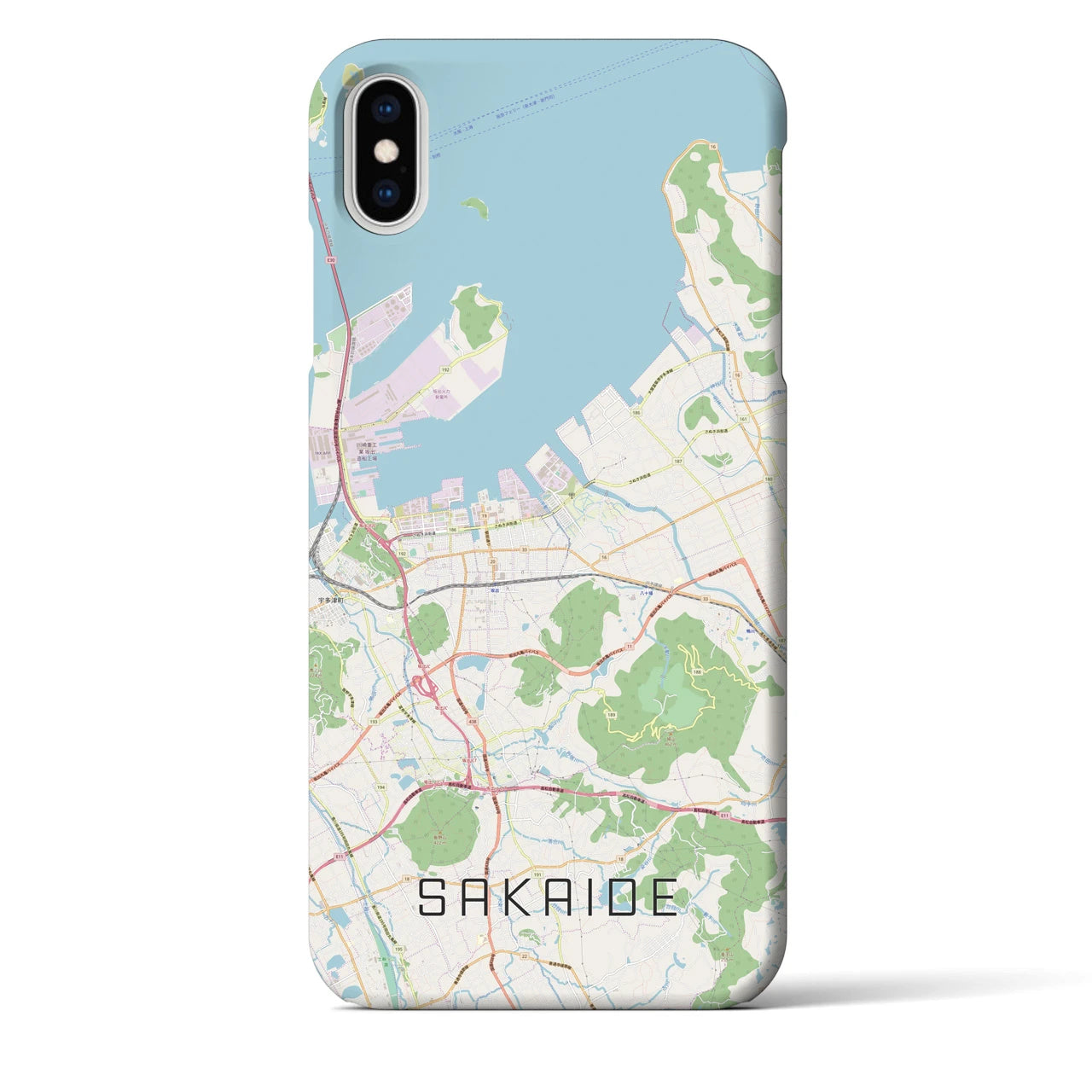【坂出(香川県)】地図柄iPhoneケース(バックカバータイプ)