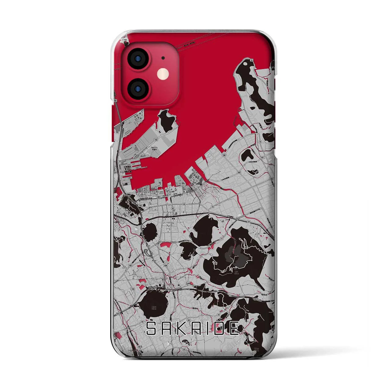 【坂出(香川県)】地図柄iPhoneケース(クリアタイプ)