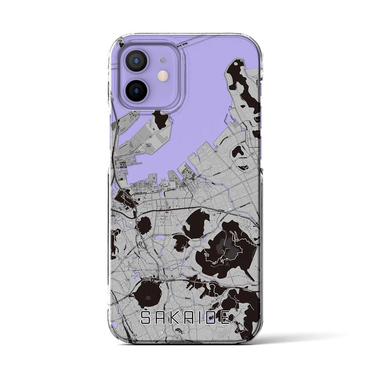 【坂出(香川県)】地図柄iPhoneケース(クリアタイプ)