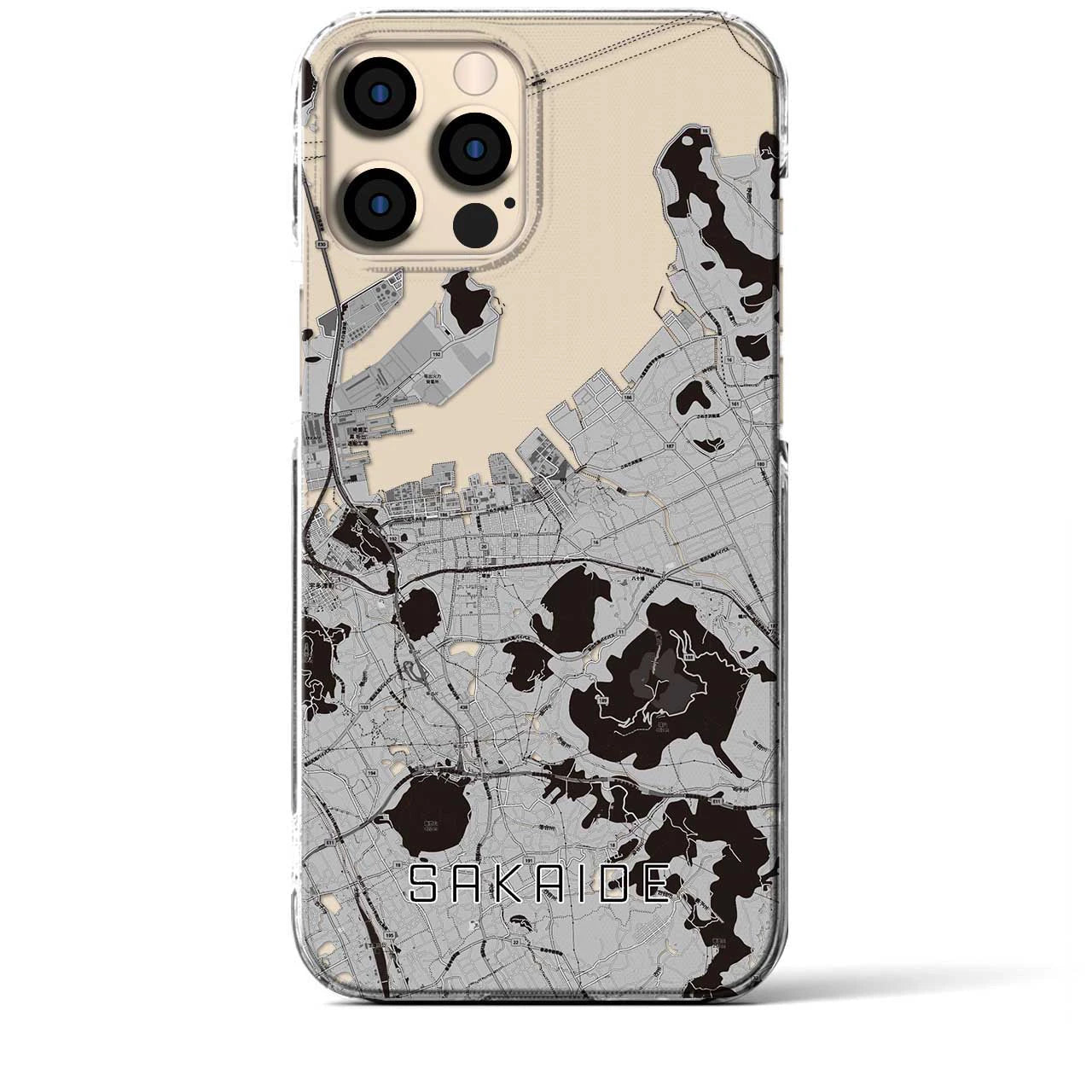 【坂出(香川県)】地図柄iPhoneケース(クリアタイプ)