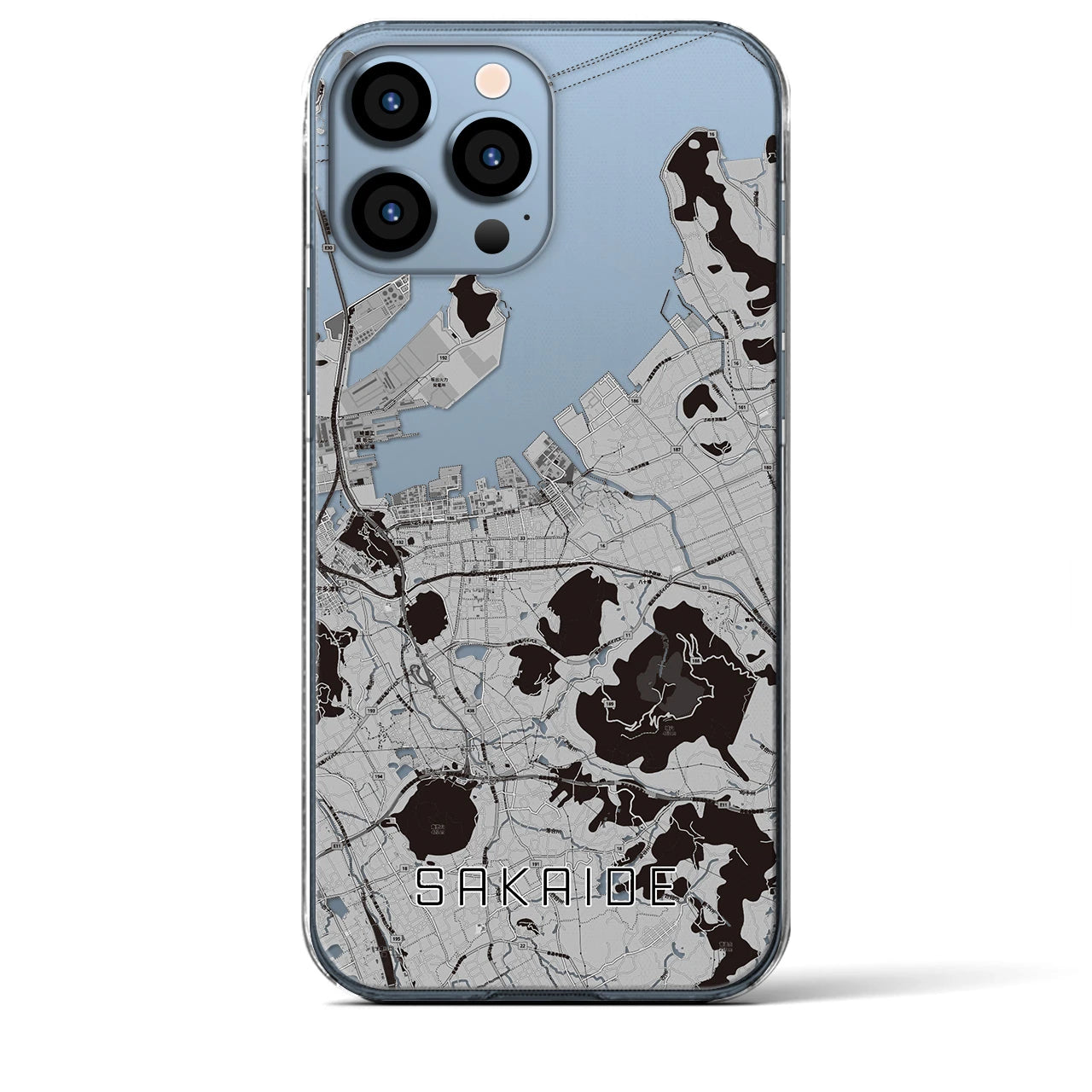 【坂出(香川県)】地図柄iPhoneケース(クリアタイプ)