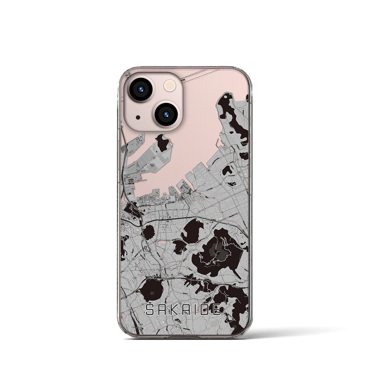 【坂出(香川県)】地図柄iPhoneケース(クリアタイプ)