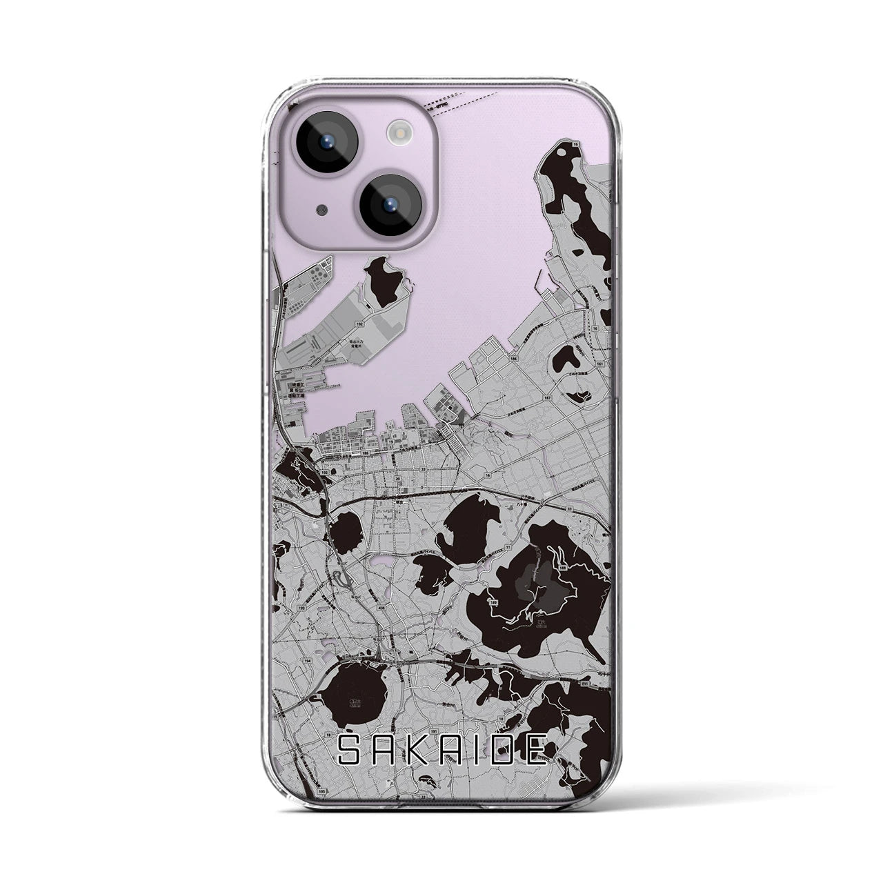 【坂出(香川県)】地図柄iPhoneケース(クリアタイプ)