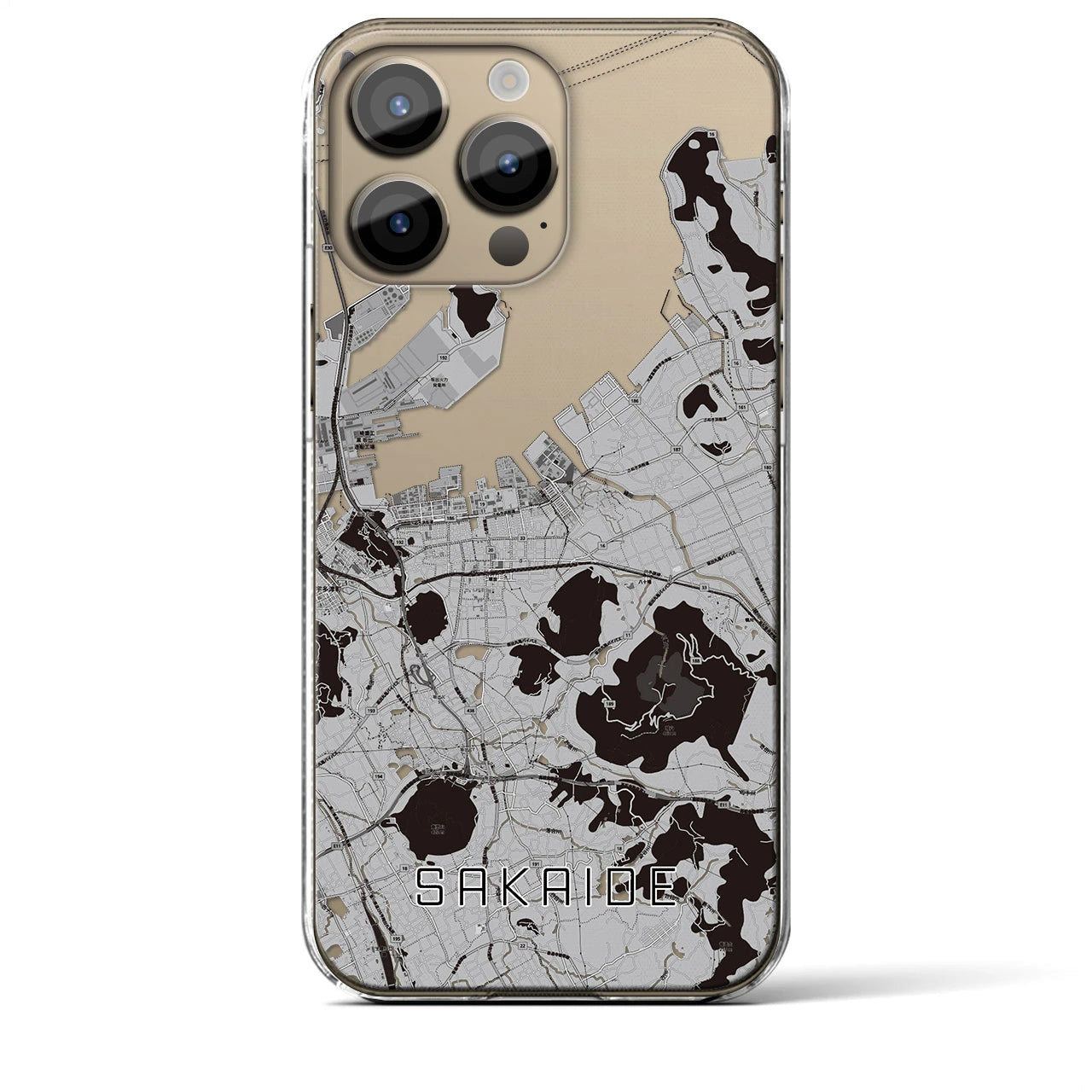 【坂出(香川県)】地図柄iPhoneケース(クリアタイプ)