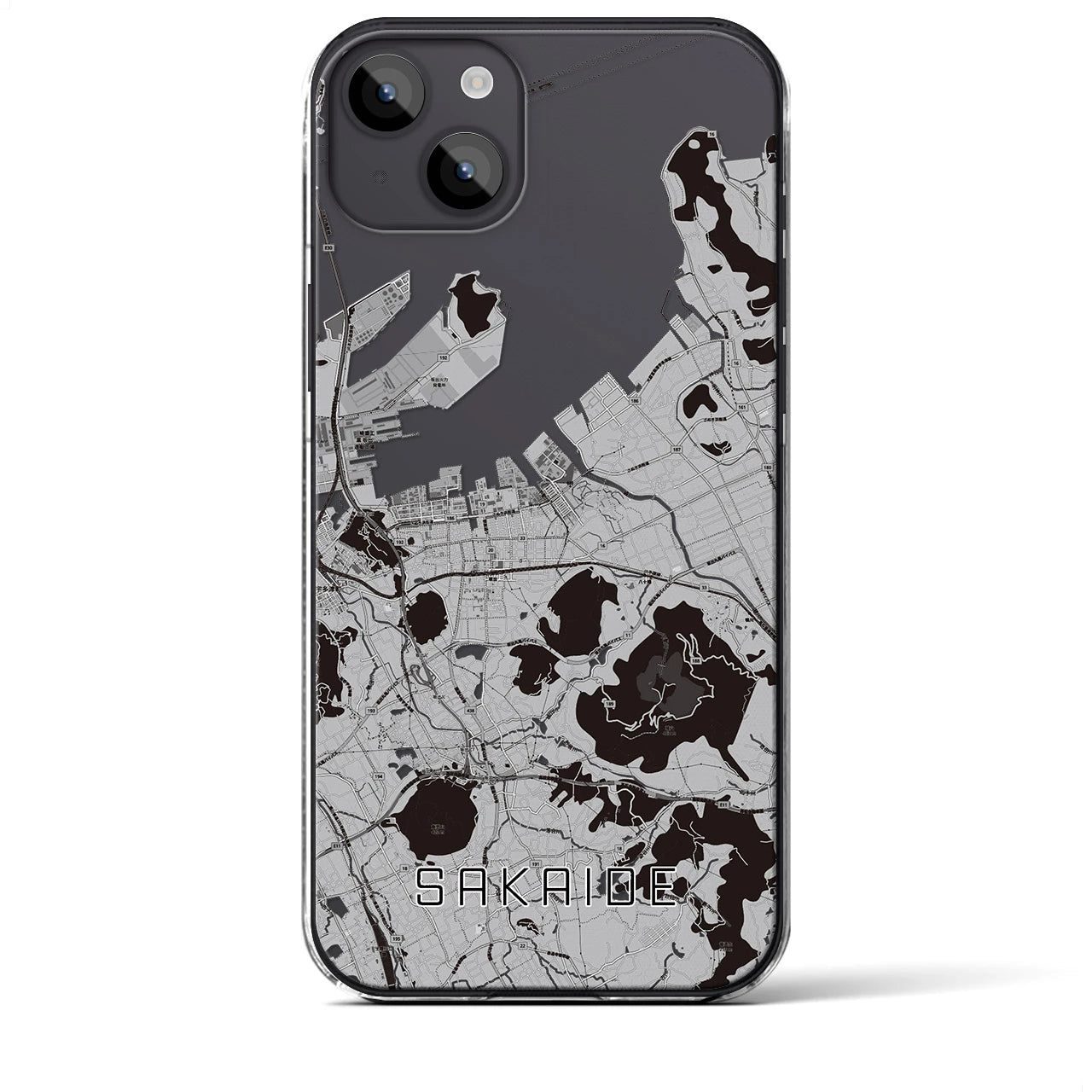 【坂出(香川県)】地図柄iPhoneケース(クリアタイプ)