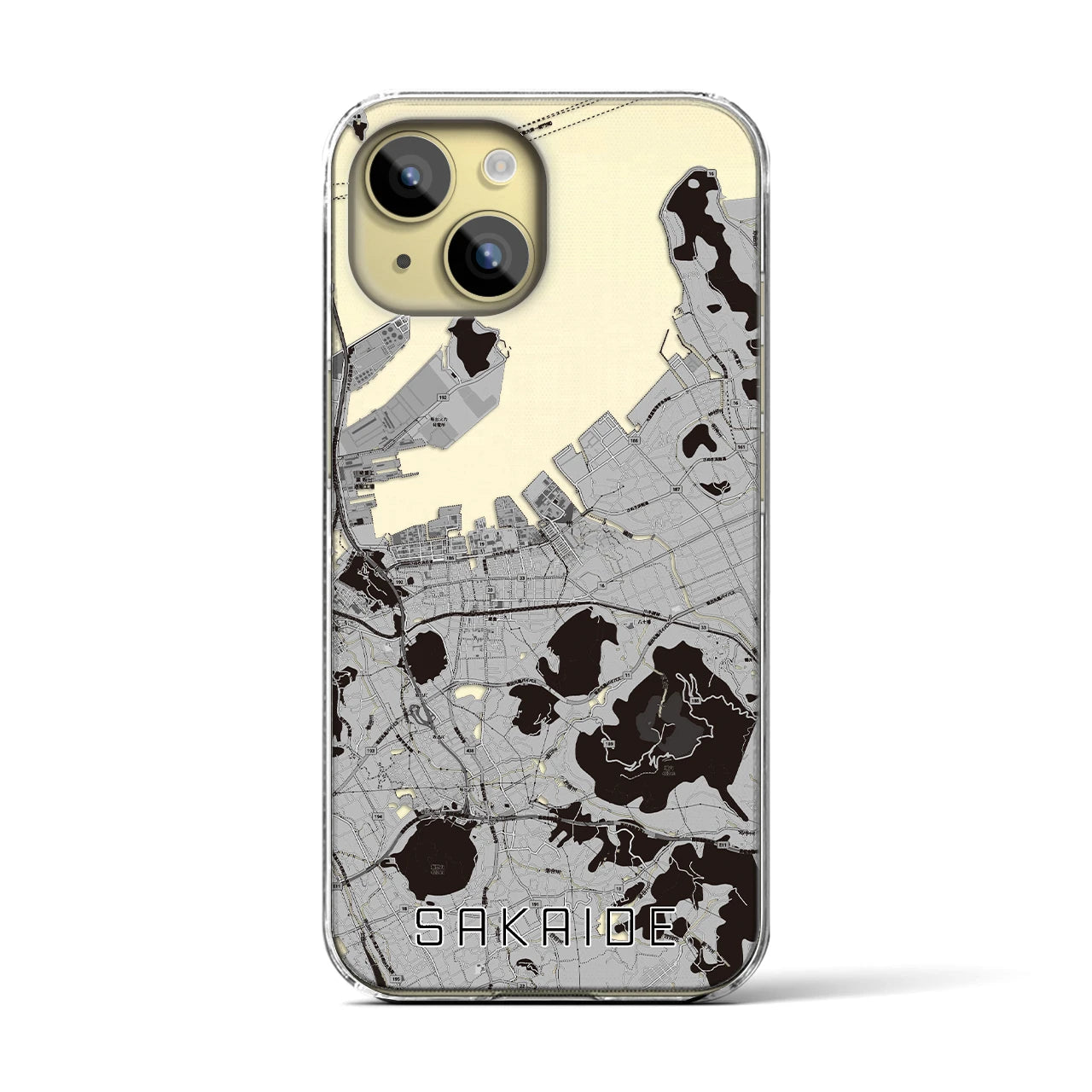 【坂出(香川県)】地図柄iPhoneケース(クリアタイプ)