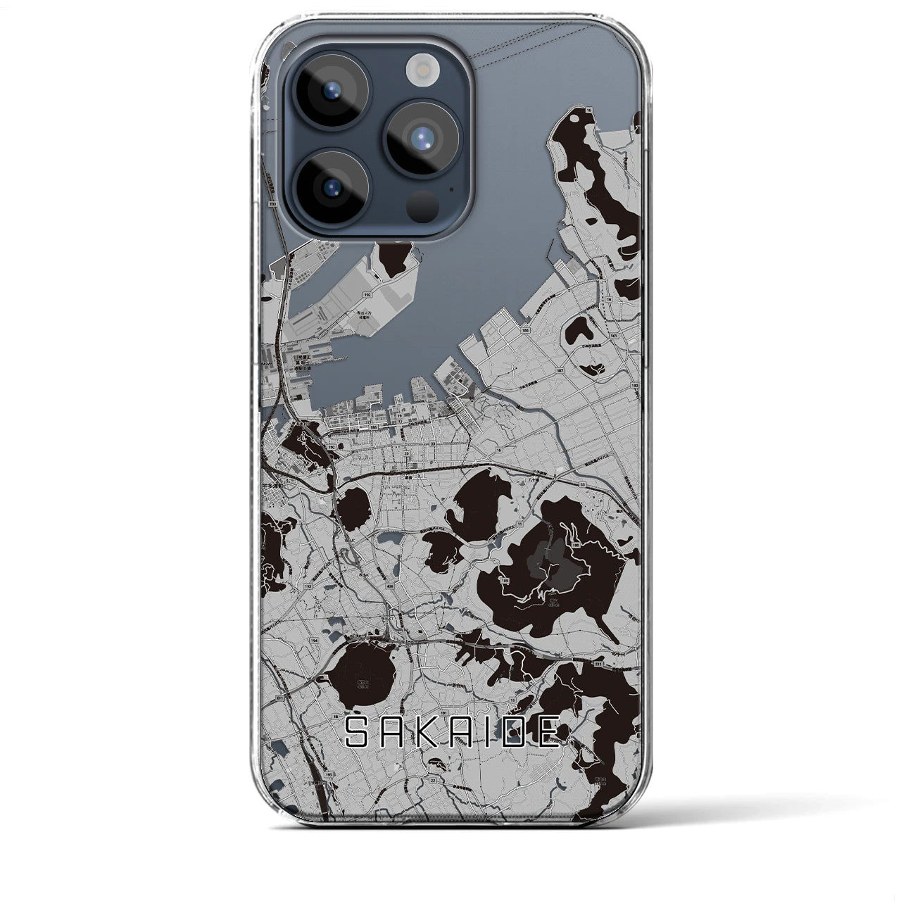 【坂出(香川県)】地図柄iPhoneケース(クリアタイプ)