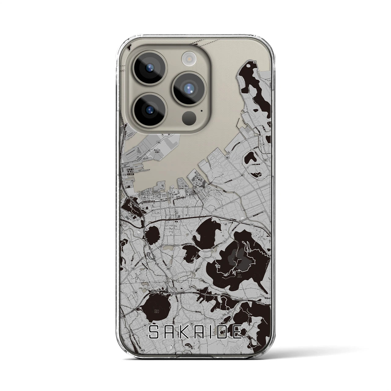 【坂出(香川県)】地図柄iPhoneケース(クリアタイプ)