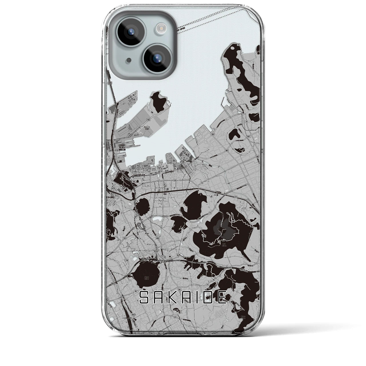 【坂出(香川県)】地図柄iPhoneケース(クリアタイプ)