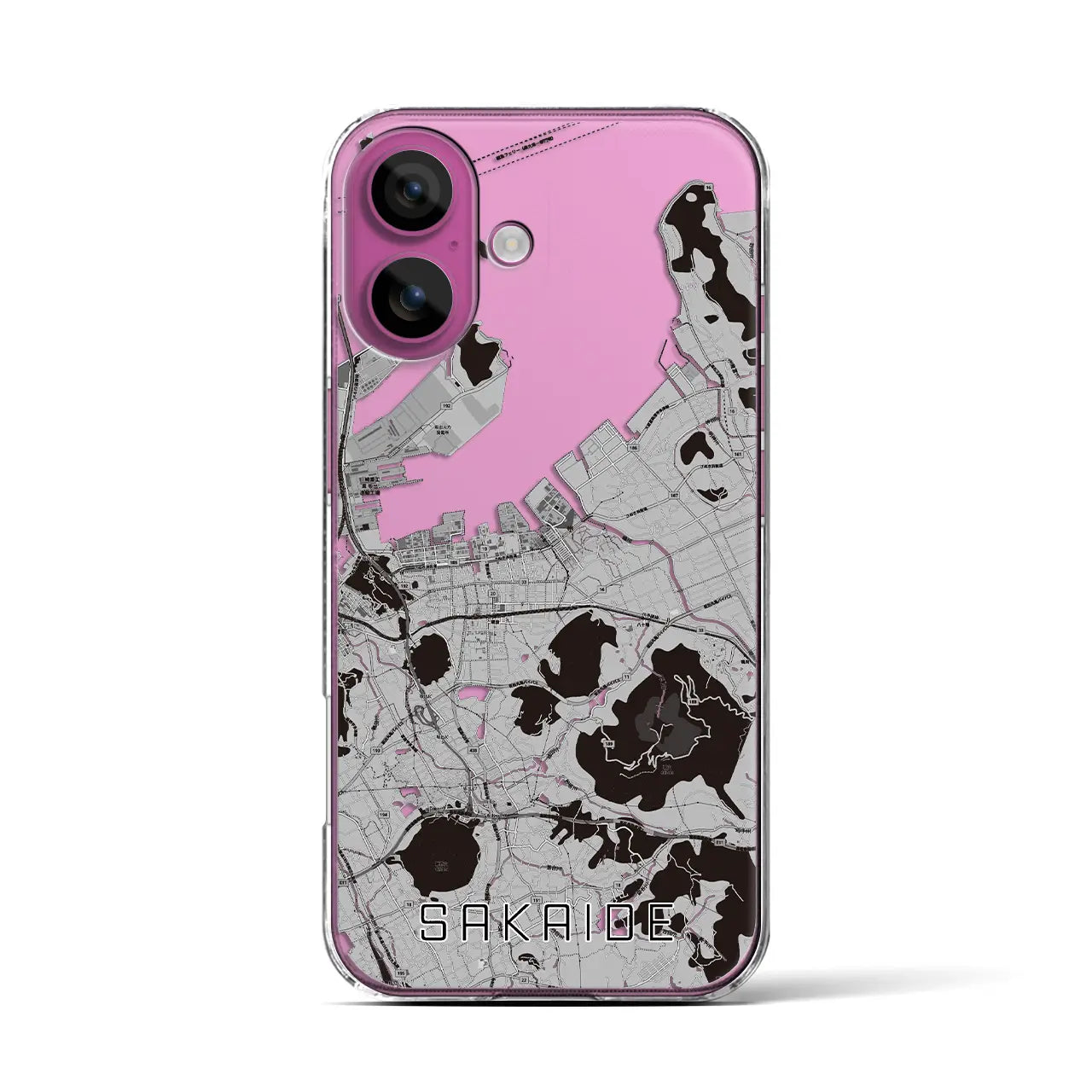 【坂出(香川県)】地図柄iPhoneケース(クリアタイプ)