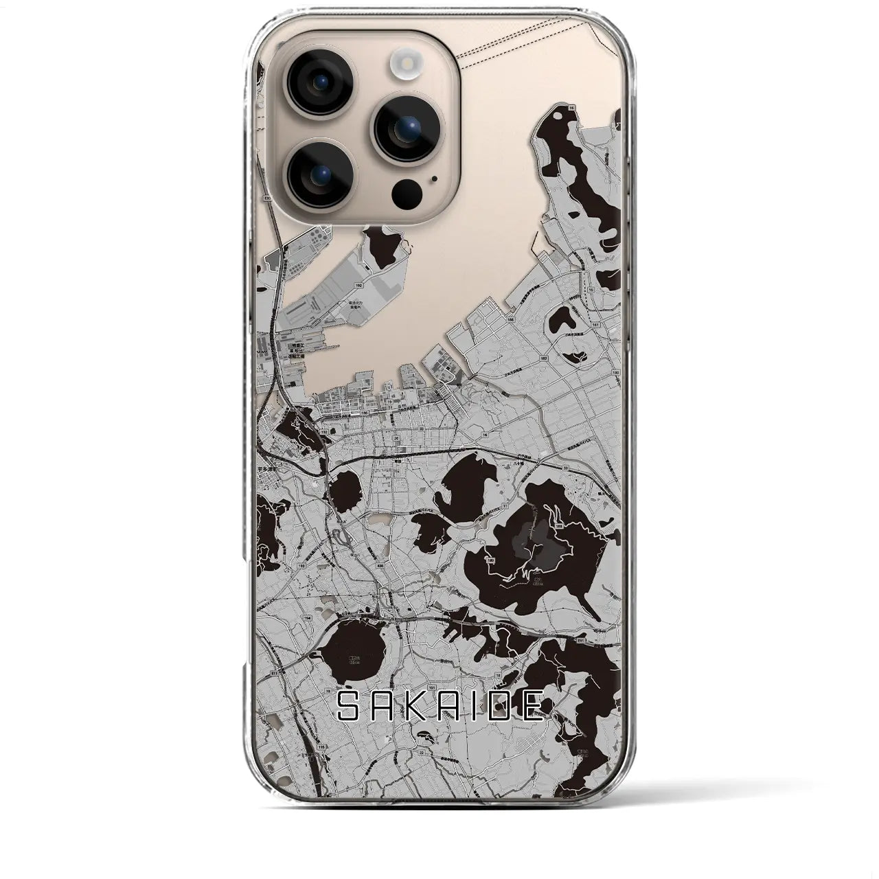 【坂出(香川県)】地図柄iPhoneケース(クリアタイプ)