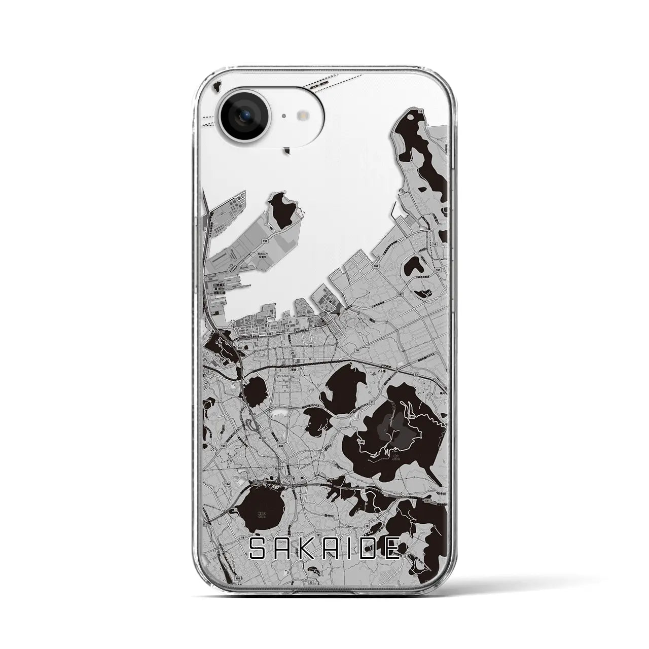 【坂出(香川県)】地図柄iPhoneケース(クリアタイプ)