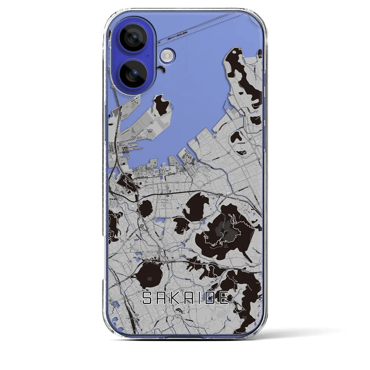 【坂出(香川県)】地図柄iPhoneケース(クリアタイプ)