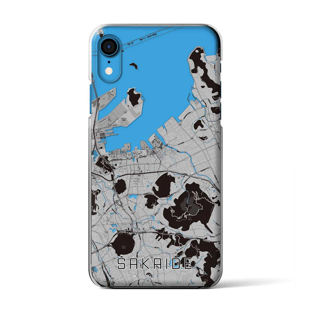 【坂出(香川県)】地図柄iPhoneケース(クリアタイプ)