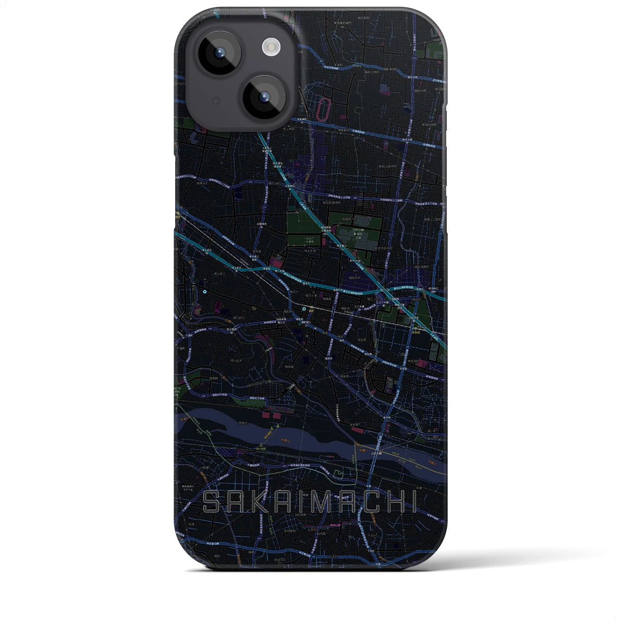 【境町(群馬県)】地図柄iPhoneケース(バックカバータイプ)