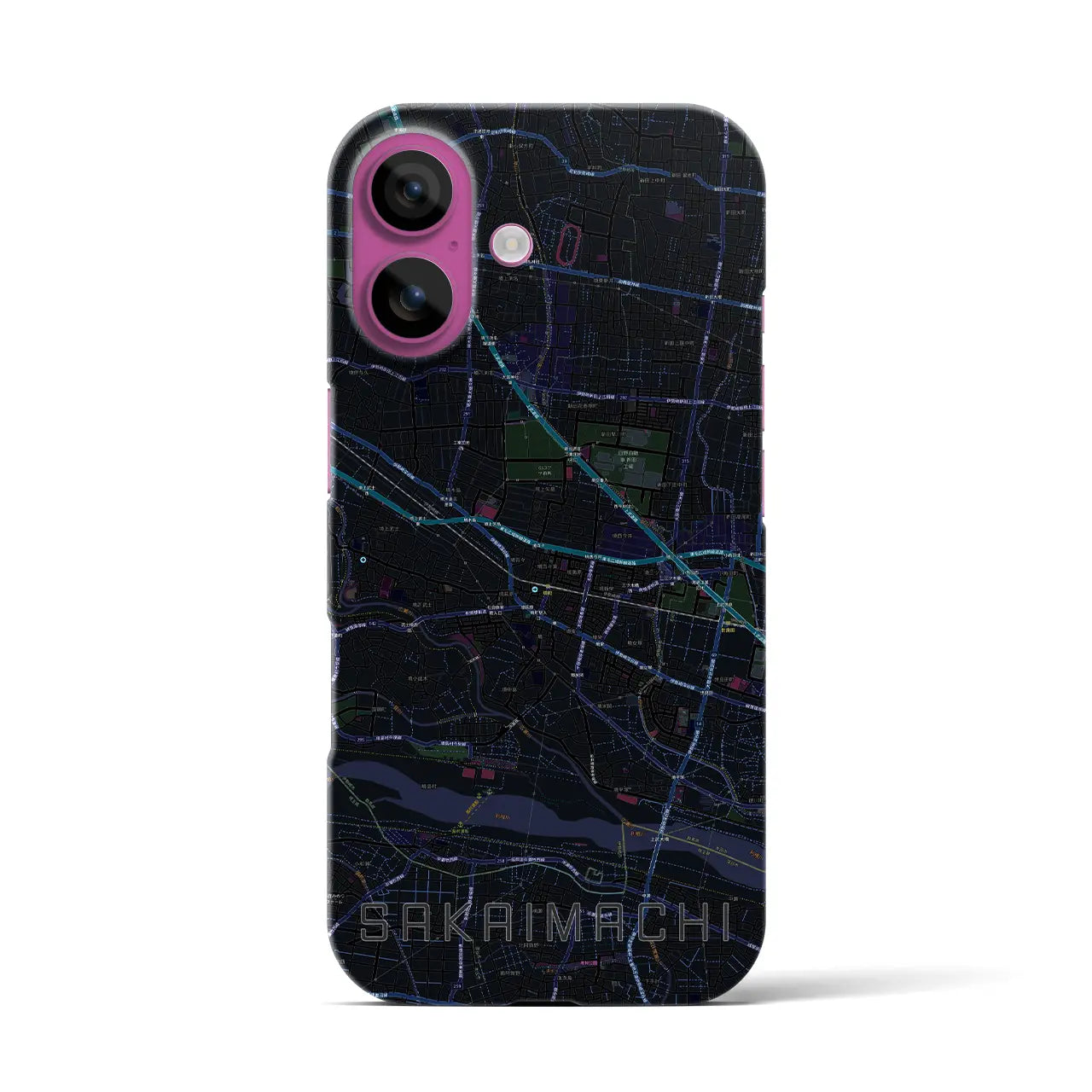 【境町(群馬県)】地図柄iPhoneケース(バックカバータイプ)